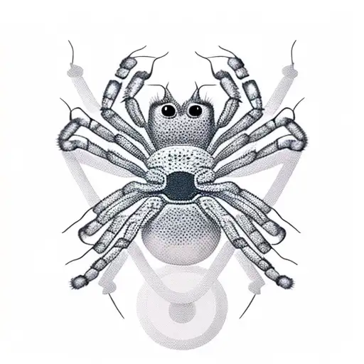 A scary spider coming out of the computer tattoo design idea