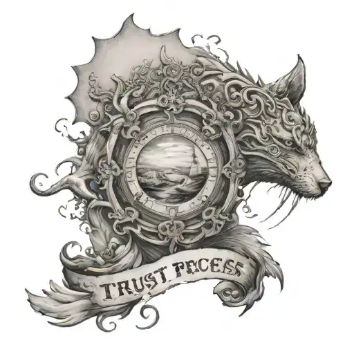 Trust the process hidden meaning tattoo design idea