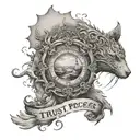 Trust the process hidden meaning tattoo design idea