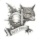 Trust the process hidden meaning tattoo design idea