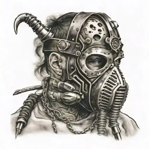 hooligans mask humans tattoo design idea