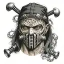 hooligans mask humans tattoo design idea