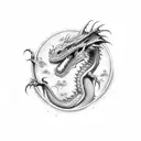 Dragon with trex tattoo design idea