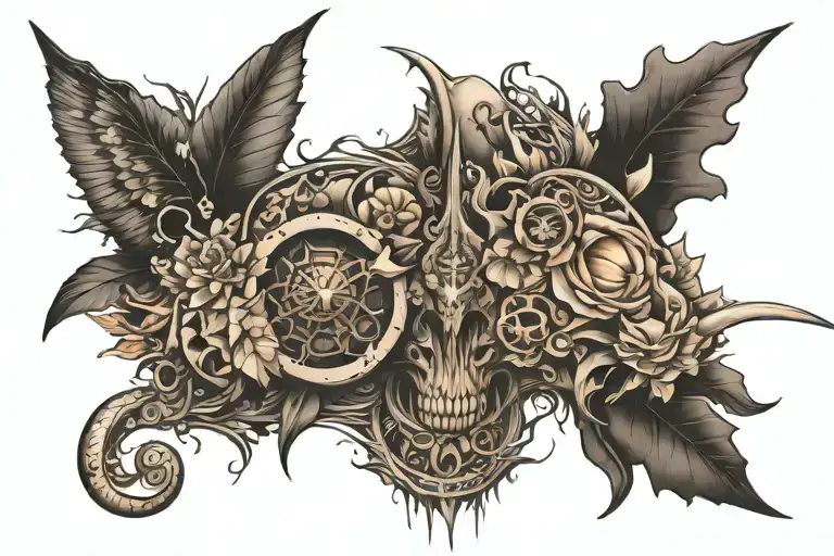 Blackout tattoo design idea