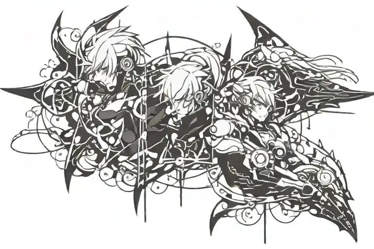 Blackout tattoo design idea