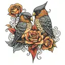 p beloved m joined together tattoo design idea