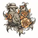 p beloved m joined together tattoo design idea