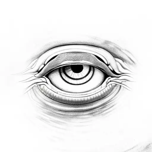 all seeing snake eye tattoo design idea