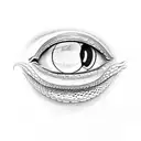 all seeing snake eye tattoo design idea