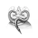 all seeing snake eye tattoo design idea