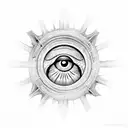 all seeing snake eye tattoo design idea