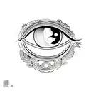 all seeing snake eye tattoo design idea