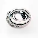 all seeing snake eye tattoo design idea