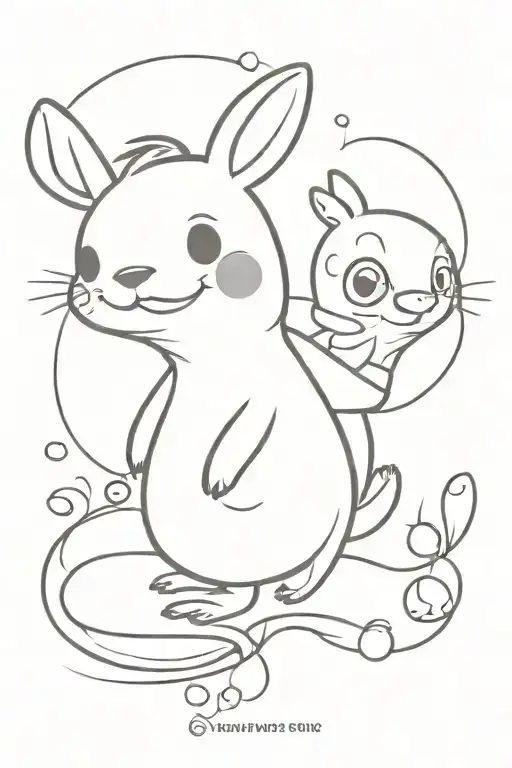 cartoon characters tattoo design idea