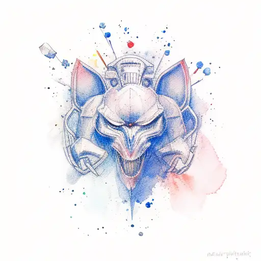 NF logo watercolor  tattoo design idea