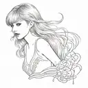 Taylor swift TTPD tattoo design idea