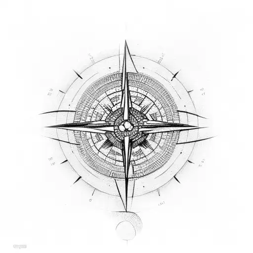 wolrd compass tattoo design idea
