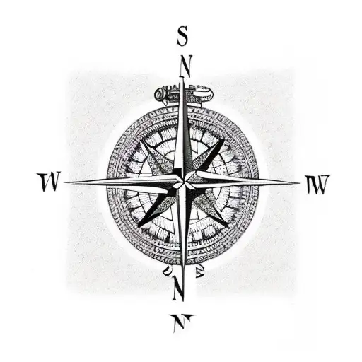 compass bracelet tattoo design idea