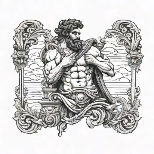 Greek gods Olympus tattoo design idea