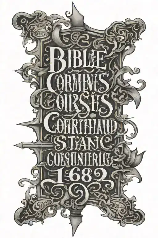 Bible verse 1 Corinthians 16: 13 -14 tattoo design idea