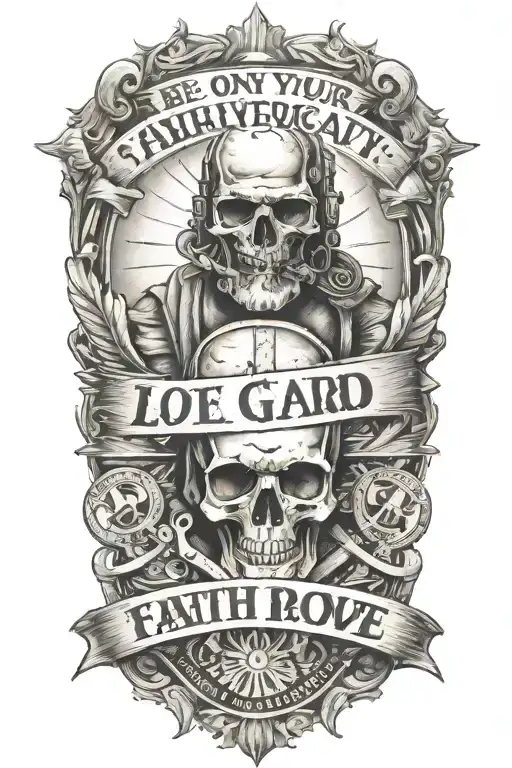 Be on your guard; stand firm in the faith; be courageous; be strong. Do everything in love. tattoo design idea