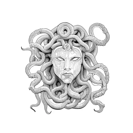medusa gorgon tattoo design idea