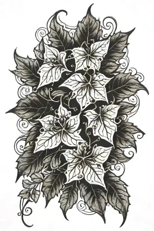 ivy amber wrapped tattoo design idea