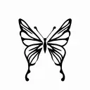 butterfly barbed wire  tattoo design idea