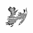 Nova Scotia map tattoo design idea