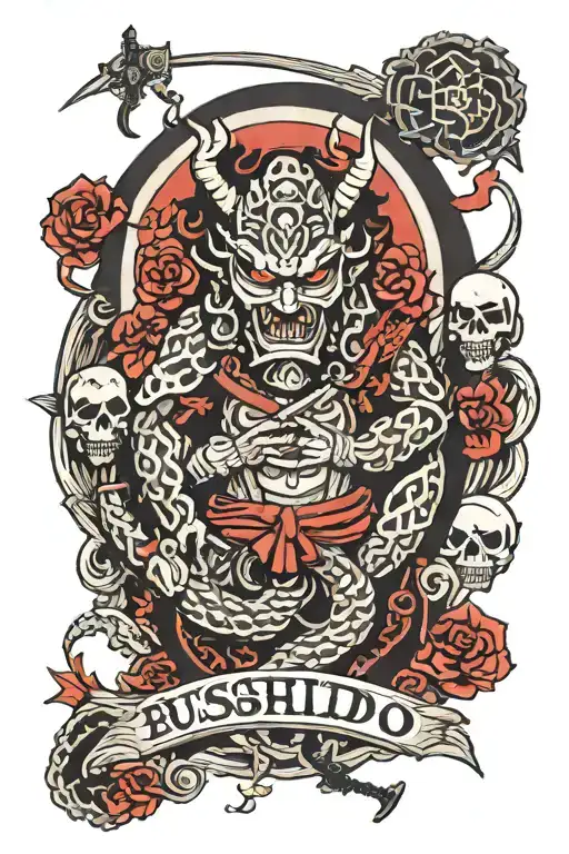 bushido code tattoo design idea