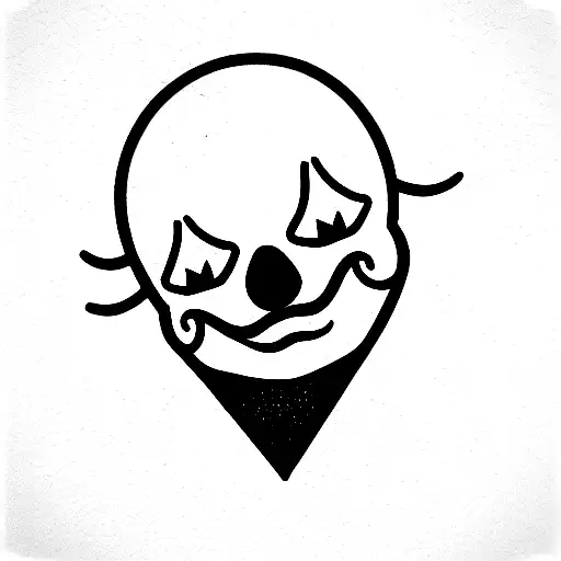 Dead clown tattoo design idea