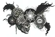 wrist tattoo heart at the  top  brain at them bottom 3rd eye at the sides stringing the heart and brain and the cosmos  tattoo design idea