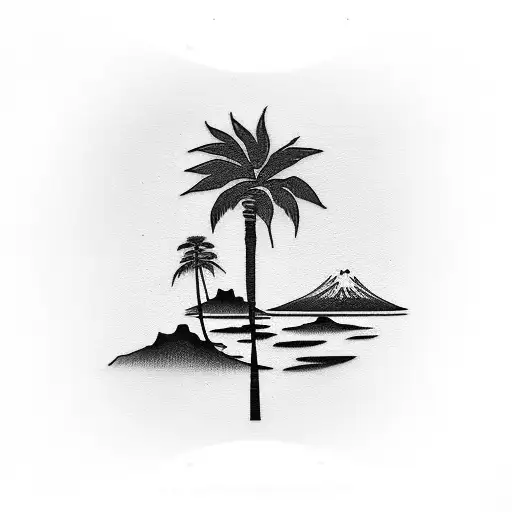 Palm Tree tattoo design idea