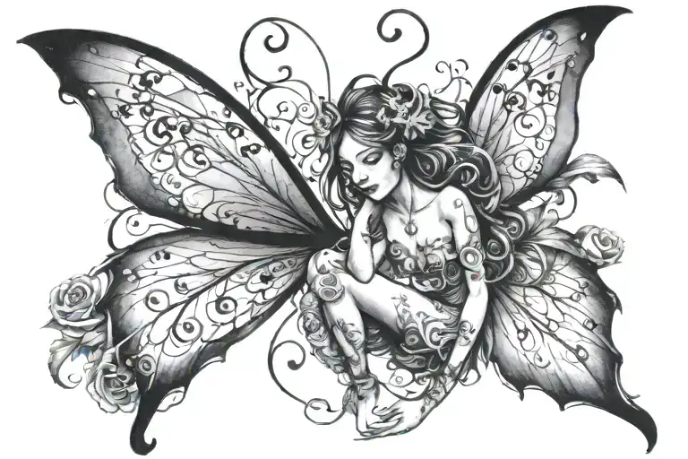 faerie tattoo design idea