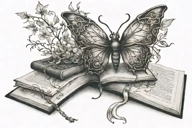 books/ faerie like qualities tattoo design idea