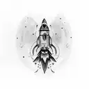 rocket  tattoo design idea