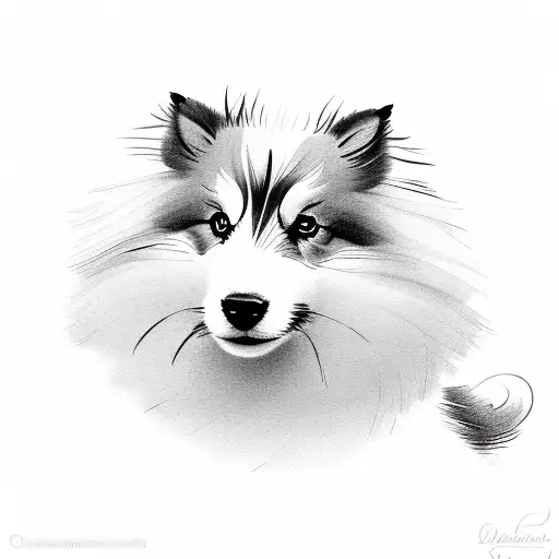 shetland sheepdog tattoo design idea