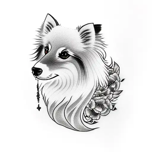 shetland sheepdog tattoo design idea