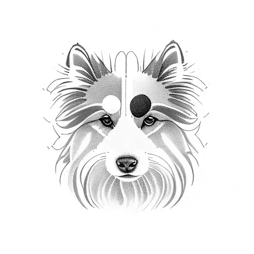 shetland sheepdog tattoo design idea