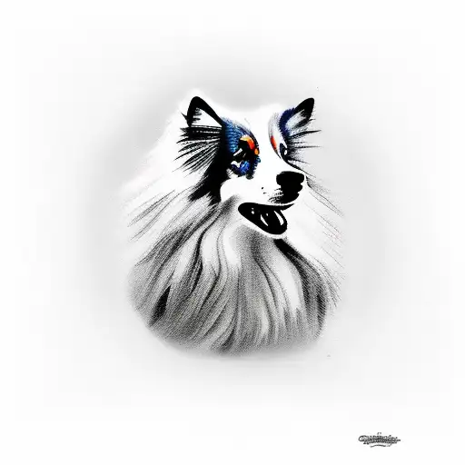 shetland sheepdog tattoo design idea