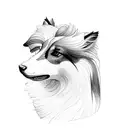 shetland sheepdog tattoo design idea