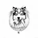 shetland sheepdog tattoo design idea