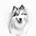 shetland sheepdog tattoo design idea