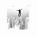 Falling Man from building tattoo design idea