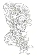 Overthinker and darkness themed tattoo tattoo design idea