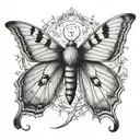 lunar moth gothic tattoo design idea