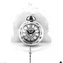 reloj de arena con brujula y palmeras tattoo design idea