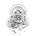 tatuaje para brazo que contenga reloj y brujula tattoo design idea