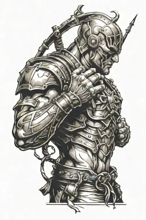 “He trains my hands for battle; my arms can bend a bow of bronze.” ‭‭ tattoo design idea