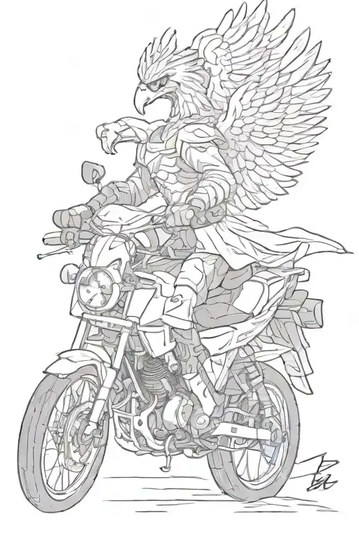 byson vs eagle  tattoo design idea